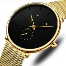 CRRJU Top Brand Luxury Casual Watch For Men Waterproof Fashion Clock Quartz Watches Thin Wristwatch Gold Relogio Masculinoc