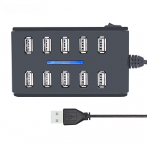 USB 2.0 Hub USB Hub 2.0 10 Port Multiple Expander High Speed Multi USB Splitter Hub 2.0 USB Hub for PC Laptop