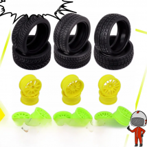 1/10 63mm RC Rubber Tire Racing Car Tires(+sponge) +52mm Wheel Rim Fit For HSP HPI RC Car Part Diameter rc Tires