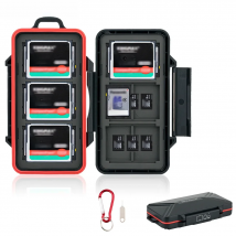 PROfezzion 36 Memory Slots Card Storage SD/Micro SD/TF/CF Card Case Water-resistant Camera Memory Card Holder Wallet