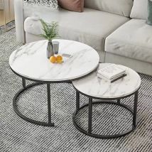 Nordic Simple Coffee Table Modern Creative Home Round Coffee Table Living Room Advanced Sense Iron Art Light Luxury Size Circle