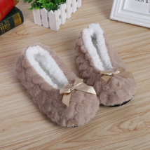 Home House Slipper Women Winter Warm Plush Thick Heart Love None Grip Soft Cute Funny Indoor Female Fluffy Floor Shoe Flat Fuzzy