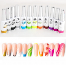 BOZLIN 8ml Nail Art Gel Soak Off UV LED Gel Nail Polish 12 Colors Painting Gel Manicure Tools DIY Drawing Decoration Varnishes