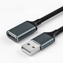 USB2.0 Extension Cable Mouse U Disk Computer Keyboard Connection Extended Data Cable Nylon Braided 1M 2M 3M Aluminum Alloy