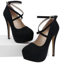 Women Pumps Sexy Cross Strap Stripper Pole Dance High Heels 14cm Shallow Round Toe Platform Stiletto Elegant Party Wedding Shoes