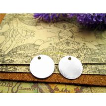 20pcs--20mm  stainless steel circle round " thanks for helping me grow"    version 2   one side  DIY Charms Pendants