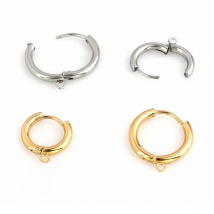 5pcs/Lot Earring Making materials Stainless Steel Hoop Earrings Hook Earrings Base Connectors DIY Craft Supplies for Jewelry