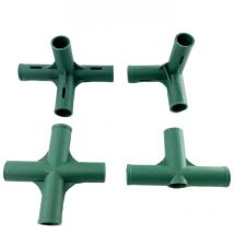 19MM Gardening Plastic Wrap Joint Tube Plug In Parts Greenhouse DIY 3Ways 4Ways Connector Bracket Frame Installation Accessories