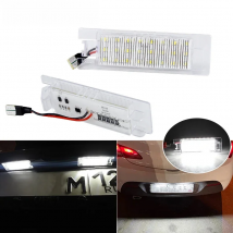 2x LED Number License Plate Light Lamps For Fiat Punto 188 Evo Van Pratico 263 Doblo Marea Multipla Tipo 500L Bravo Croma Linea