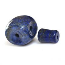 Lapis Lazuli Guru and Stupa Set Three-way Beads for Prayer Mala 16x18mm BRO556