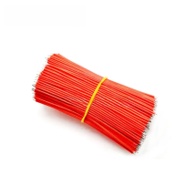 100PCS 30AWG 100mm 10cm length Red Colors Line connecting tin plating line DIY Red Color Electronic Wire 0.8mm Welding