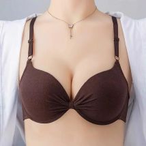 Sexy Bras for Women Cotton Deep V Bra ladies Push Up Bras Solid Backless Intimate Underwear Female Lingerie Non-Wire Brassiere