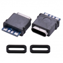 5-10pcs Waterproof USB C Jack Type-C 4Pin Female Connector Port Data Socket For DIY PCB Solder Design Charging Data Transmission