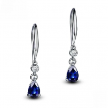 HuiSept Fashion Silver 925 Earrings Water Drop Shape Sapphire Amethyst Zircon Gemstones Jewelry Earrings for Women Wedding Party
