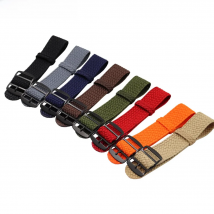 18mm 20mm 22mm Solid color For Perlon Woven Nylon watchbands bracelet fabric Woven Watch Strap Band Black Buckle belt Green Navy