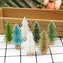 10PCS 6.5CM Christmas Tree Small Pine Tree Mini Trees Placed In The Desktop Home Merry Xmas Decoration Kids Gift DIY Supplies