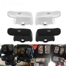 Motorcycle 2pcs Turn Signal Extension Caps Black/Chrome For Harley Sportster XL Heritage Softail Classic FLSTC Dyna Fat Bob FXDF