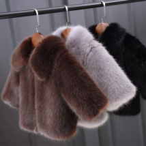 New Baby Winter Coat Children Mink Fur Coat Jacket Kids Boy Girl Warm Faux Fur Jacket Children's Outwear
