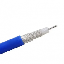Blue Soft RG142 cable - PUR blue ultra flexible double shielded silver plated wire pure copper RF cable 12.4GHz 50ohm