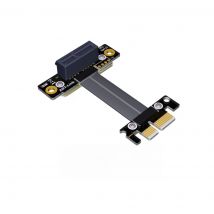 Right Angle PCIe 3.0 x1 to Extension Cable 8G/bps High Speed Data PCI Express Riser Card Extender Ribbon Cable 90 Degree R11SL