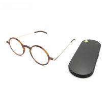 NONOR Round Reading Glasses with Magnetic Case Men Women Presbyopic Glasses Anti Blue Light Glasses Prescription Round Glasses
