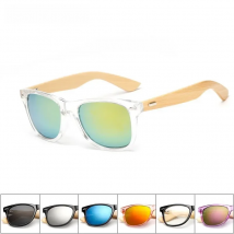 16 color Bamboo Sunglasses Men Wooden Sunglasses Women Brand Designer Mirror Original Wood Sun Glasses retro de sol masculino