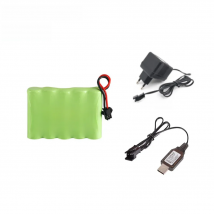 6v 2800mAh Ni-MH Battery + USB Charger For Rc Toy Cars Ship Tanks Robot 2800mAh 6V Batteries Group 1pcs to 2pcs