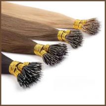 Nano Ring Micro Bead Loop Human Hair Extention 100% Real Remy Hair Natural Machine Made Straight Keratin Capsules Microring Hair