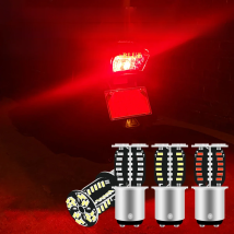 2PCS 1157 BAY15D LED Motorcycle Light Bulb Strobe Brake Light 3014 64SMD Car Warning Lamp Reverse Stoplight Taillights