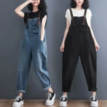Fashion Jumpsuit Women's Jeans Rompers New Spring Summer Loose Denim Overalls Casual Large Size Wide-leg Overalls Jeans Pants