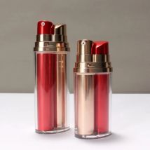 2 in 1 Bottle 10/15ml*2 Pump Bottle Essence Lotion Vacuum Container DIY Skin Care Tool Pump Dispenser Portable Travel Bottle Set