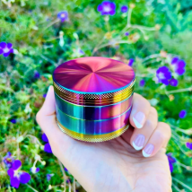 Stylish Crusher 4 Piece Rainbow Anodized Aluminum Crusher