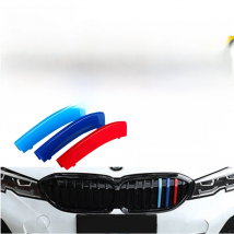3pcs ABS Germany Flag Color Car Racing Grille Strip Trim Clip For BMW F30 F31 G20 G21 3 Series 2021 2020 2013-2019 M Accessories