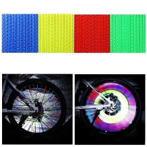 12pcs Bicycle Wheel Spokes Reflective Sticker Safety Warning Safety Light Night Cycling Bicycle Reflector Bike Accessories