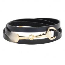 New Brand Wrap Genuine Leather Bracelets Men Women Fashion Jewelry Trendy Stainless Steel Chain Link Charm Bracelets