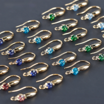 GUFEATHER M957,diy jewelry,pass REACH,nickel free,18k gold plated,copper,zircon,clasp hooks,diy earring,jewelry making,10pcs/lot