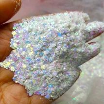 50G Chameleon Glitter Hexagon Paillette Nail Sequins Flakes Mixed Color Shift Glitter Nail Art Flake Manicure Chunky Glitter #M9