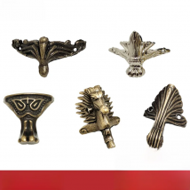 4pcs Box Leg Protection Corner Brackets Decorative Box Leg Care Vintage Feet for Jewelry Box