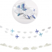 1set Cloud Shape Banners for Baby Showers Party Decoration Kids Happy Birthday Hanging Background Garlands DIY Party Supplies