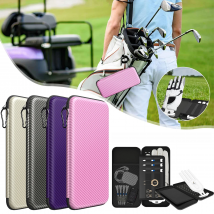 Golf Case Glove Holder Hard Case Protector Organizer with Storage Slots for Phone Tees Splitting Tools Ball Markers Accessories