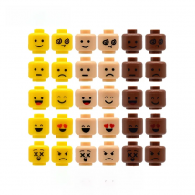 wholesale 50 Mini Heads Head Custom Face Expression for MOC Figures Building Blocks Bricks Toys for Children
