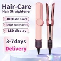 Suszarka i prostownica 2w1 z podwójnym ogrzewaniem i jonizacją ułatwiająca szybkie suszenie i prostowanie włosów, idealna w podróży i do użytku domowego.