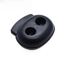 25 Pcs/Pack Plastic Cord Lock Stopper Toggle Clip Black 18mm*19mm*6.5mm