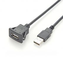 USB 2.0 A Snap in Male to Female Panel Dash Mount Cable with Buckle USB2.0 Square Flush Mount Extension Cable for Car Truck Boat