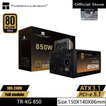 Thermalright TR-KG850 Medaglia Black Gold alimentatore completamente modulare/supporto ATX3.1/tensione 100-240 V/850 W/750 W supporto PCI-E5.1
