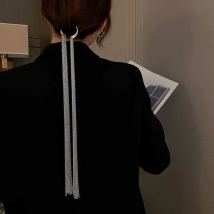 FYUAN Fashion Silver Color Chain Hairpins Women Braid Headband Long Tassel DIY Hairwear Accessories Statement Jewelry