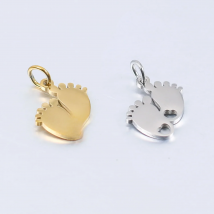 DOOYIO 5pcs/Lot 19mm Fashion Fat Foot Stainless Steel Pendant Women DIY Charms Jewelry Trinket Accessories Necklace Bracelet