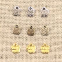 50pcs Charms HAND MADE 8x8mm Hollow Antique charms,pendant fit,Vintage Tibetan Bronze Silver Color gold,DIY Handmade Jewelry