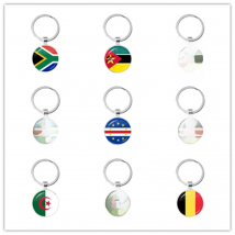 South Africa,Mozambique,Liberia,Cameroon,Cape Verde,Papua New Guinea,Algeria,Belgium,Portugal National Flag Keychains For Gift