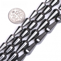 Teardrop Drop Drip Natural Black Hematite Gem stone Loose Beads For Jewelry Making Strand 15" Gem-inside